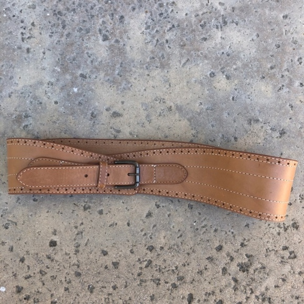 Genuine Leather Brown Buckle Belt